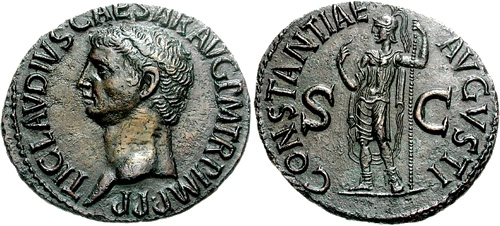 claudius roman coin as